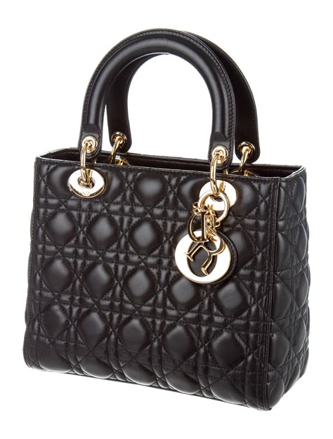 black and white checkered purse dior|lady Dior medium black.